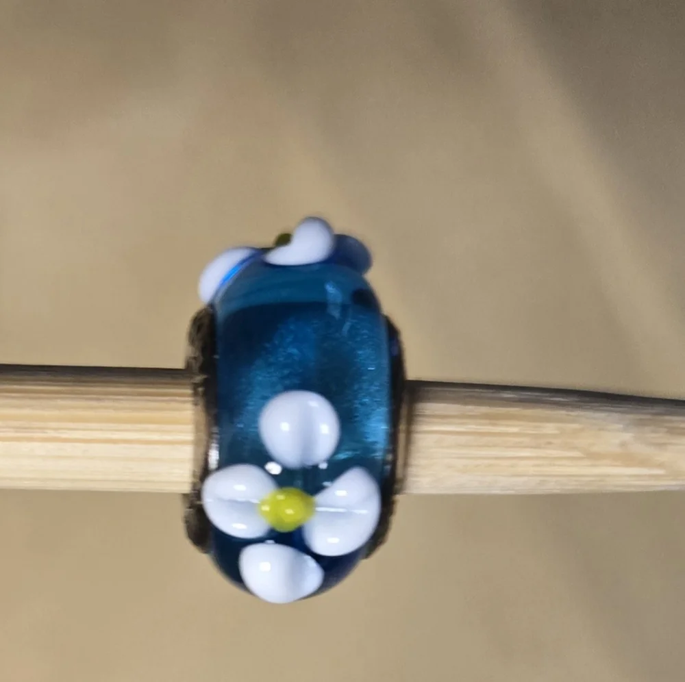 Pandora Murano glass charm beads and sterling silver spacers. Retired - Picture 4 of 16